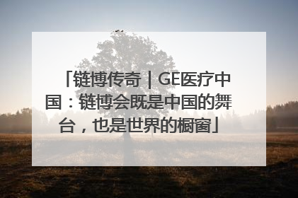链博传奇｜GE医疗中国：链博会既是中国的舞台，也是世界的橱窗