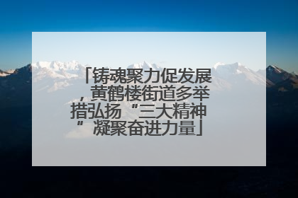 铸魂聚力促发展，黄鹤楼街道多举措弘扬“三大精神”凝聚奋进力量