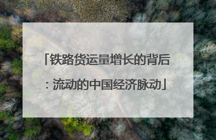 铁路货运量增长的背后：流动的中国经济脉动