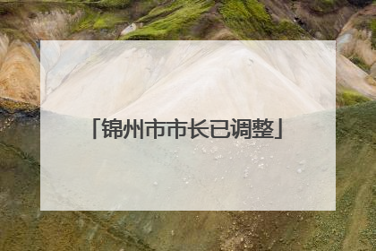 锦州市市长已调整