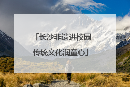 长沙非遗进校园 传统文化润童心