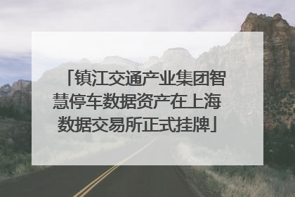 镇江交通产业集团智慧停车数据资产在上海数据交易所正式挂牌