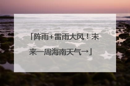 阵雨+雷雨大风！未来一周海南天气→