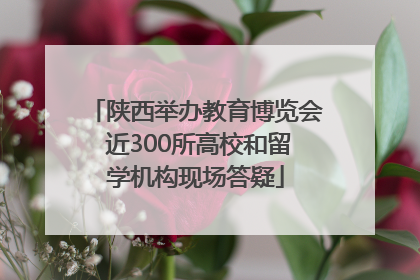 陕西举办教育博览会 近300所高校和留学机构现场答疑