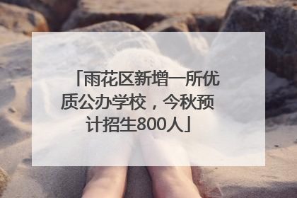 雨花区新增一所优质公办学校，今秋预计招生800人