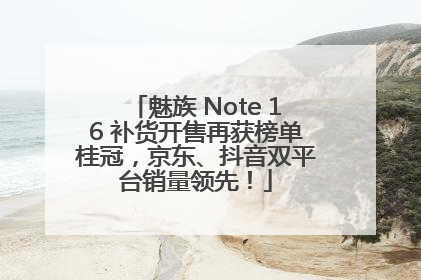 魅族 Note 16 补货开售再获榜单桂冠，京东、抖音双平台销量领先！