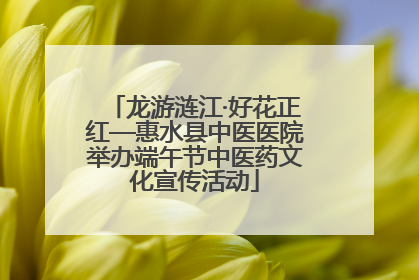 龙游涟江·好花正红—惠水县中医医院举办端午节中医药文化宣传活动