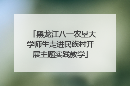 黑龙江八一农垦大学师生走进民族村开展主题实践教学