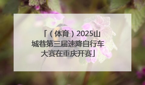 （体育）2025山城巷第三届速降自行车大赛在重庆开赛
