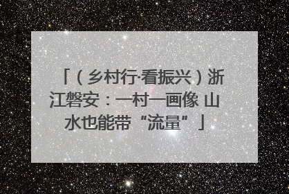 （乡村行·看振兴）浙江磐安：一村一画像 山水也能带“流量”