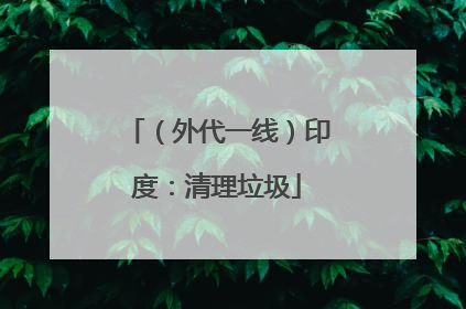 （外代一线）印度：清理垃圾