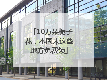 10万朵栀子花，本周末这些地方免费领