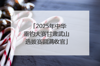 2025年中华垂钓大赛甘肃武山选拔赛圆满收官