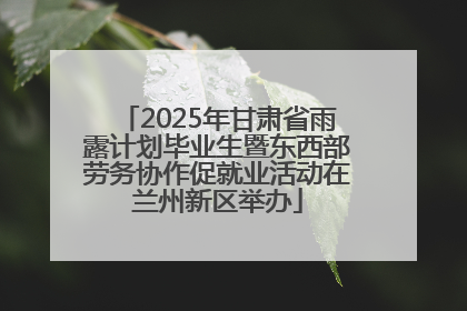 2025年甘肃省雨露计划毕业生暨东西部劳务协作促就业活动在兰州新区举办