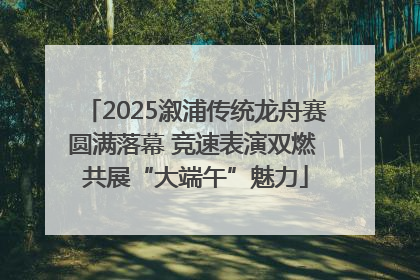 2025溆浦传统龙舟赛圆满落幕 竞速表演双燃 共展“大端午”魅力
