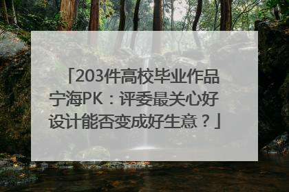 203件高校毕业作品宁海PK：评委最关心好设计能否变成好生意？