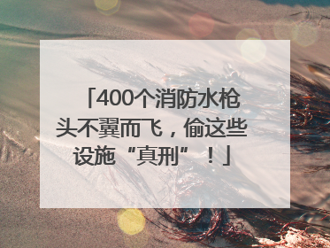 400个消防水枪头不翼而飞，偷这些设施“真刑”！