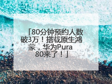 80分钟预约人数破3万！搭载原生鸿蒙，华为Pura 80来了！