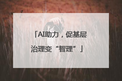 AI助力，促基层治理变“智理”