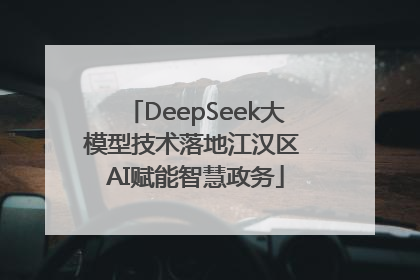 DeepSeek大模型技术落地江汉区 AI赋能智慧政务